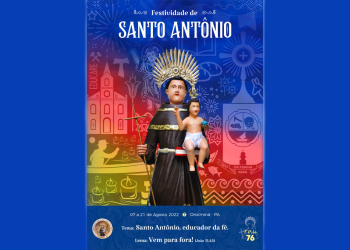 Cartaz do Círio de Santo Antônio traz como mensagem a educação da Fé