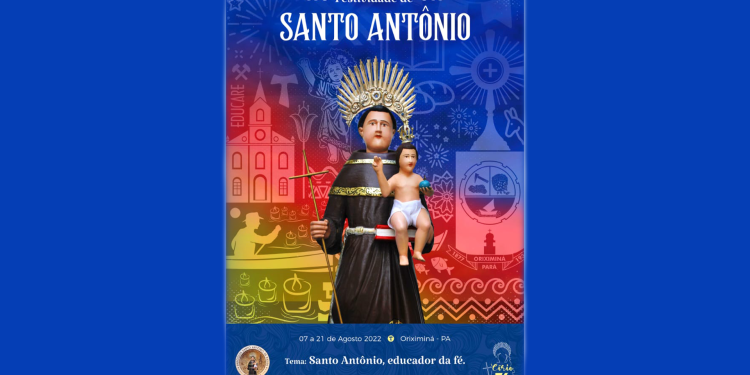 Cartaz do Círio de Santo Antônio traz como mensagem a educação da Fé