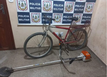 Adolescente é apreendido suspeito de furtar bicicleta e roçadeira de uma casa em Oriximiná