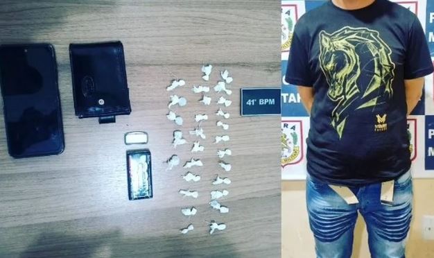 Homem é preso após ser flagrado vendendo drogas em festividade na comunidade Moura, região do Alto Trombetas