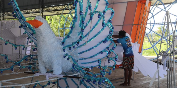 Estrutura da Balsa segue em preparação para o Círio Fluvial